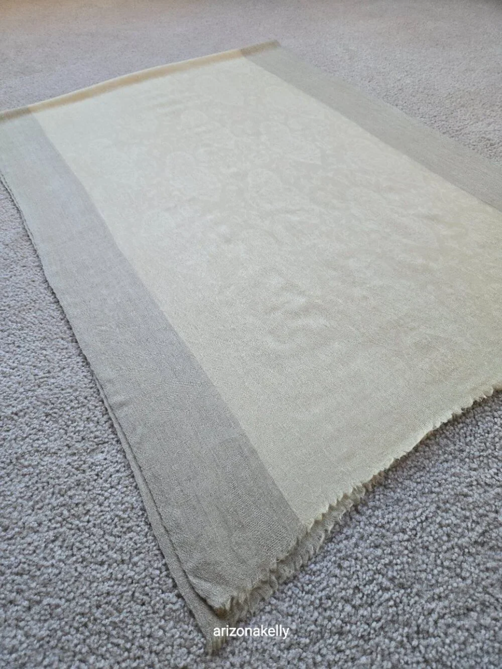 Cashmere Jacquard Scarf Lightweight Woven - Picture 13 of 15
